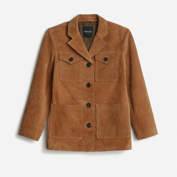 Madewell Women’s Tan Long Chore Blazer Coat in Suede - Large - Picture 5 of 5